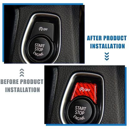 AIRSPEED Carbon Fiber Engine Start Button Ignition Switch Cover Sticker for BMW G20, F30, F31, F32 & F33 (2013-2021) - product view