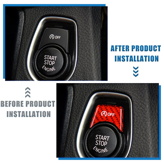 AIRSPEED Carbon Fiber Engine Start Button Ignition Switch Cover Sticker for BMW G20, F30, F31, F32 & F33 (2013-2021) - product view