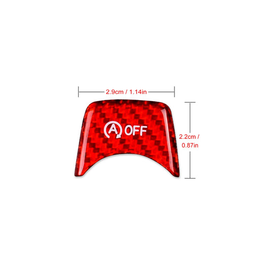 AIRSPEED Carbon Fiber Engine Start Button Ignition Switch Cover Sticker for BMW G20, F30, F31, F32 & F33 (2013-2021) - detail view