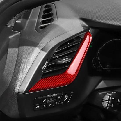 AIRSPEED Carbon Fiber Driver-Side Center Console Air Vent Frame Sticker for BMW 1 Series/3 Series F40 & 2 Series F44 (2020-2024) - detail view 3