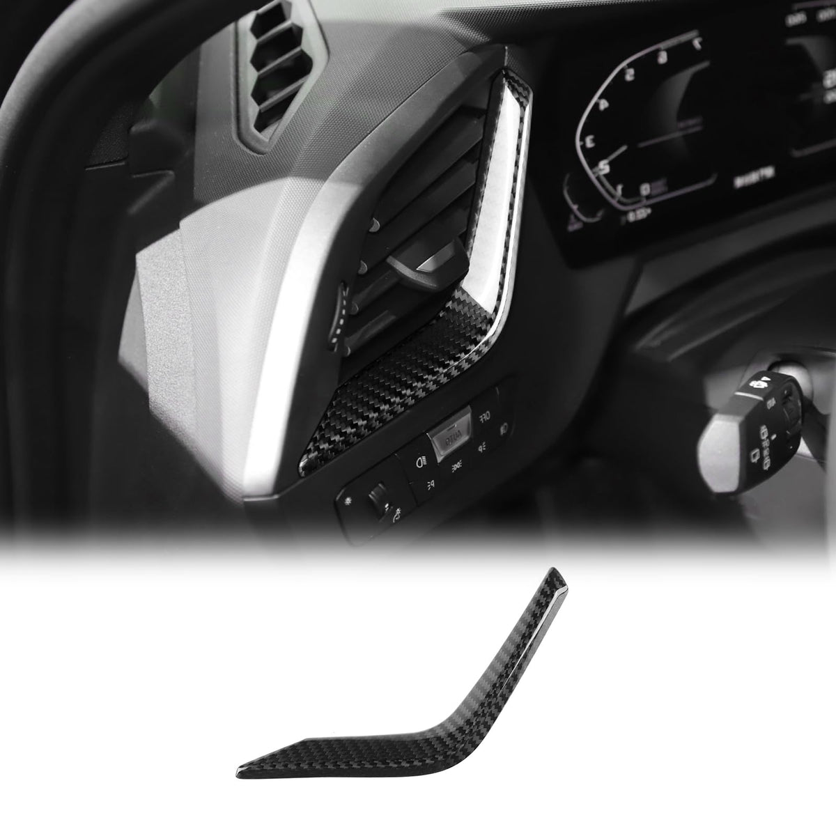 AIRSPEED Carbon Fiber Driver-Side Center Console Air Vent Frame Sticker for BMW 1 Series/3 Series F40 & 2 Series F44 (2020-2024) - detail view 10