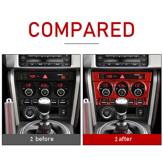 AIRSPEED for Subaru BRZ Toyota 86 2013-2020 Car Center Console Cover Hard Carbon Fiber Moulding Sticker Inner Trim - detail view