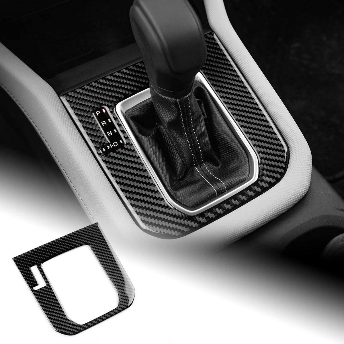 AIRSPEED for Subaru Forester 2025 2026 Carbon Fiber Gear Shift Panel Cover Center Console Interior Trim - detail view 10