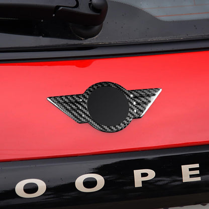 AIRSPEED Hard Carbon Fiber Exterior Logo Frame Cover Sticker for MINI J01 EV, F65, F66 & F67 (2024-2025, RHD) - product view