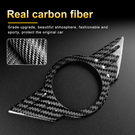 AIRSPEED Hard Carbon Fiber Exterior Logo Frame Cover Sticker for MINI J01 EV, F65, F66 & F67 (2024-2025, RHD) - detail view