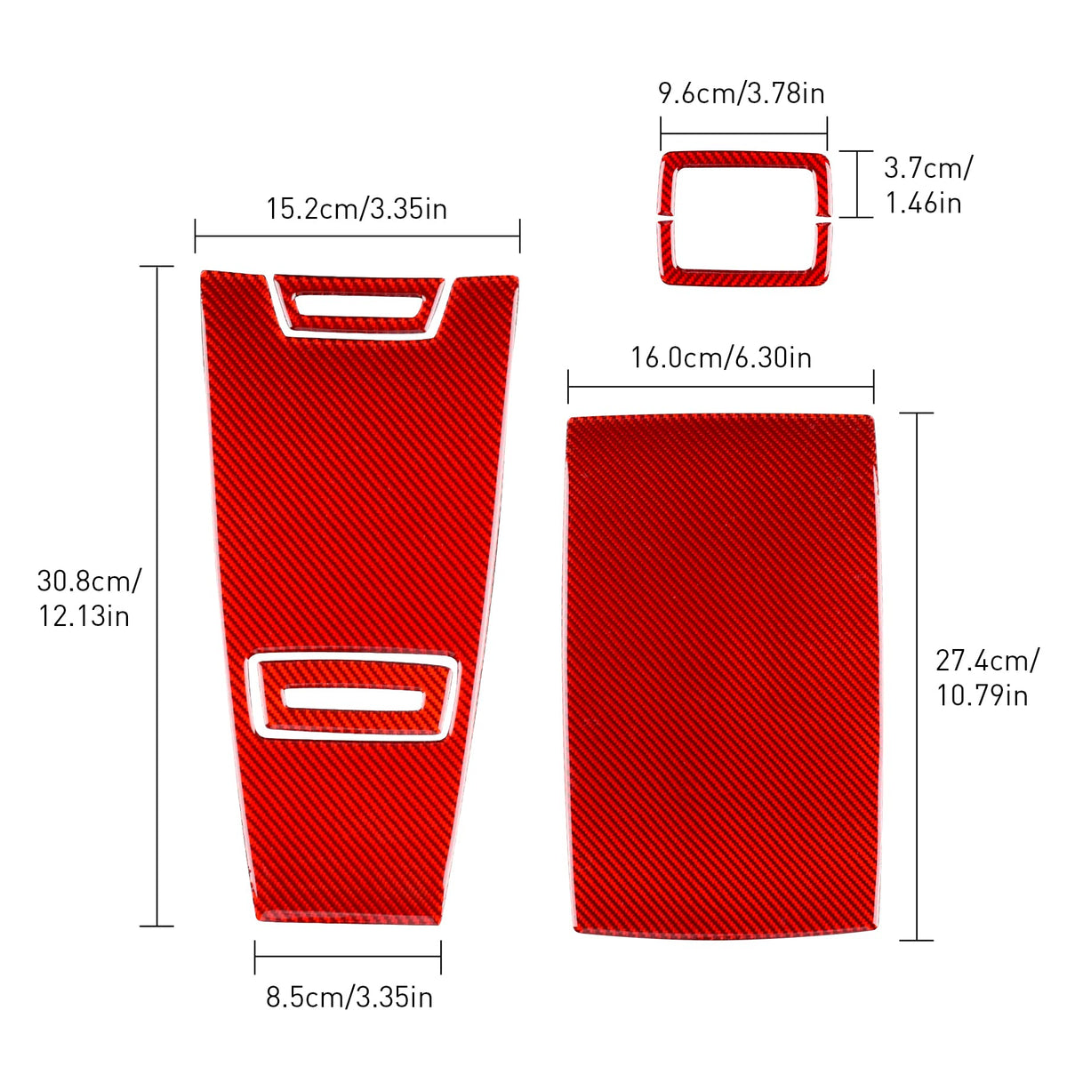 Airspeed Carbon Fiber Car Rear Center Console Storage Box Cover Decoration Side Stripe Sticker Interior Compatible with BMW E85 E86 Z4 2003-2008 Accessories - detail view 5