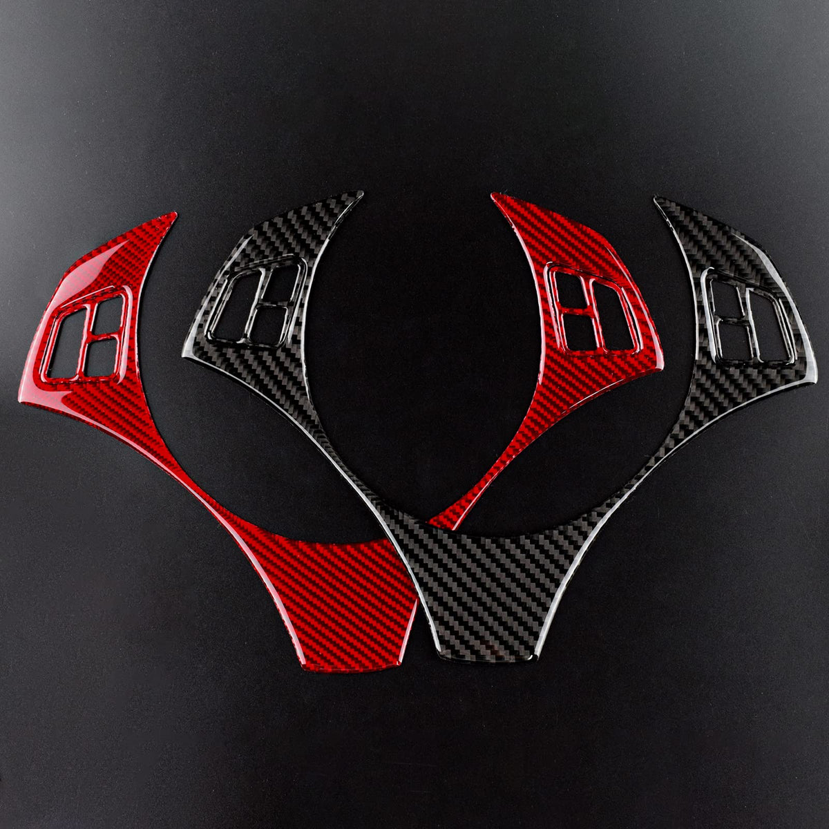 AIRSPEED for BMW E82 E88 2008-2013 Center Console Steering Wheel Button & Chin Trim Kit Carbon Fiber Interior Trim - detail view 5