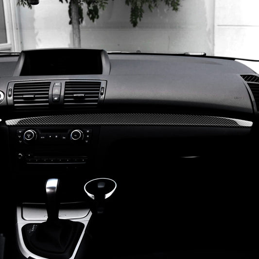 Airspeed Carbon Fiber Car Co-Pilot Instrument Panel Trim Strip Interior Stickers Compatible with BMW 1 Series E82 E88 2008-2013 Accessories - detail view