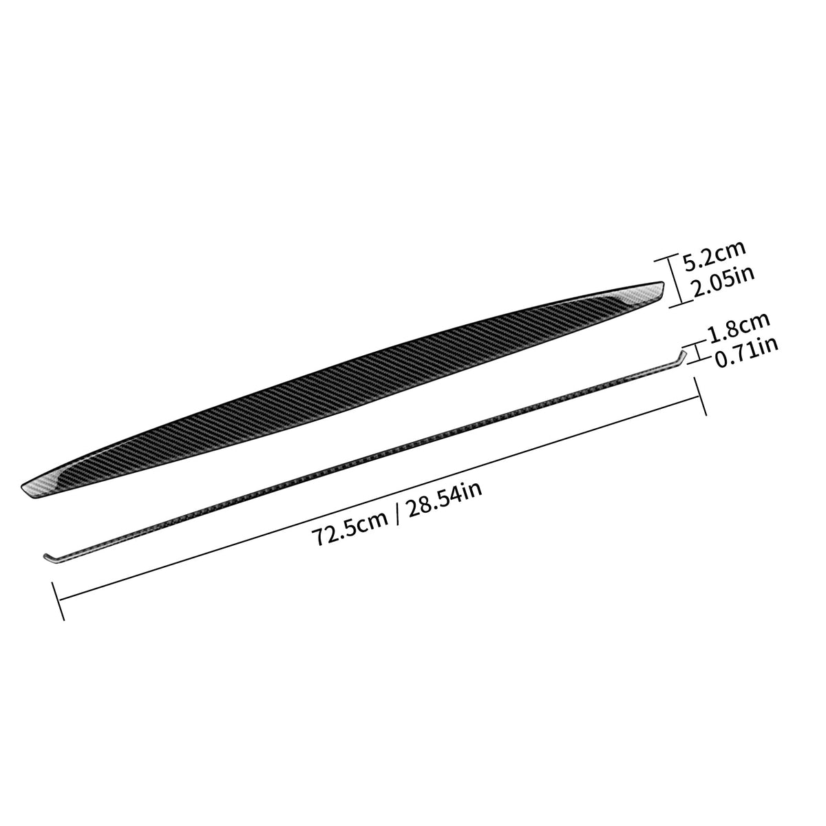 Airspeed Carbon Fiber Car Co-Pilot Instrument Panel Trim Strip Interior Stickers Compatible with BMW 1 Series E82 E88 2008-2013 Accessories - detail view 4