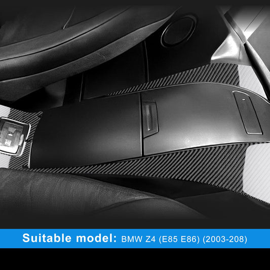 Airspeed Carbon Fiber Rear Center Console Storage Trim for BMW Z4 E85/E86 (2003-2008) - Type B Black - product view