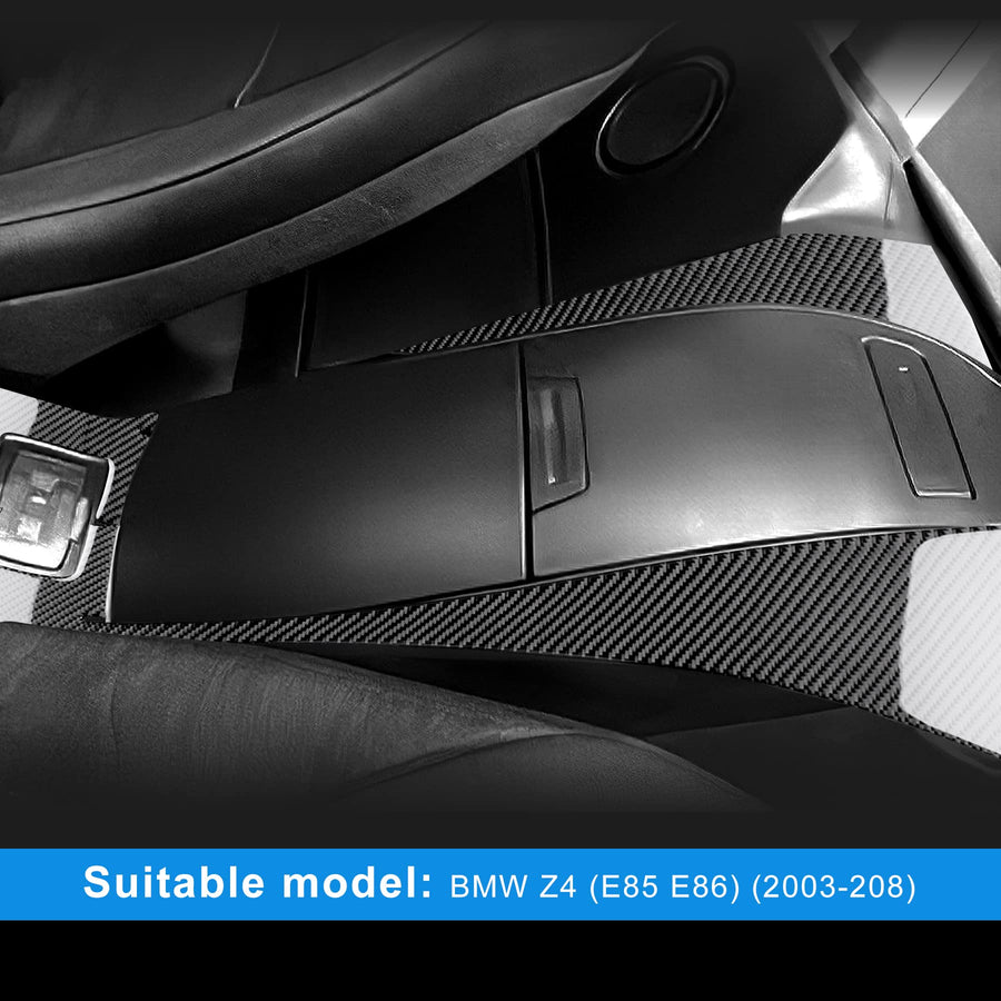 Airspeed Carbon Fiber Rear Center Console Storage Trim for BMW Z4 E85/E86 (2003–2008) – Type B Black