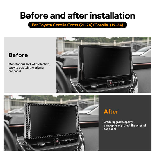 Airspeed Real Carbon Fiber Covers, Real Carbon Fiber Accessories for Toyota Corolla 2020 2021 2022 2023 2024 (Black) - product view