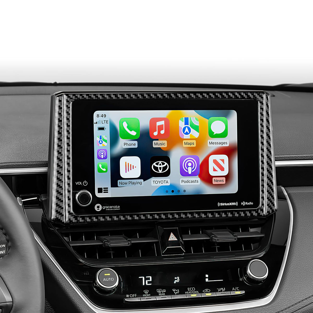 Airspeed Real Carbon Fiber Covers, Real Carbon Fiber Accessories for Toyota Corolla 2020 2021 2022 2023 2024 (Black) - detail view 6