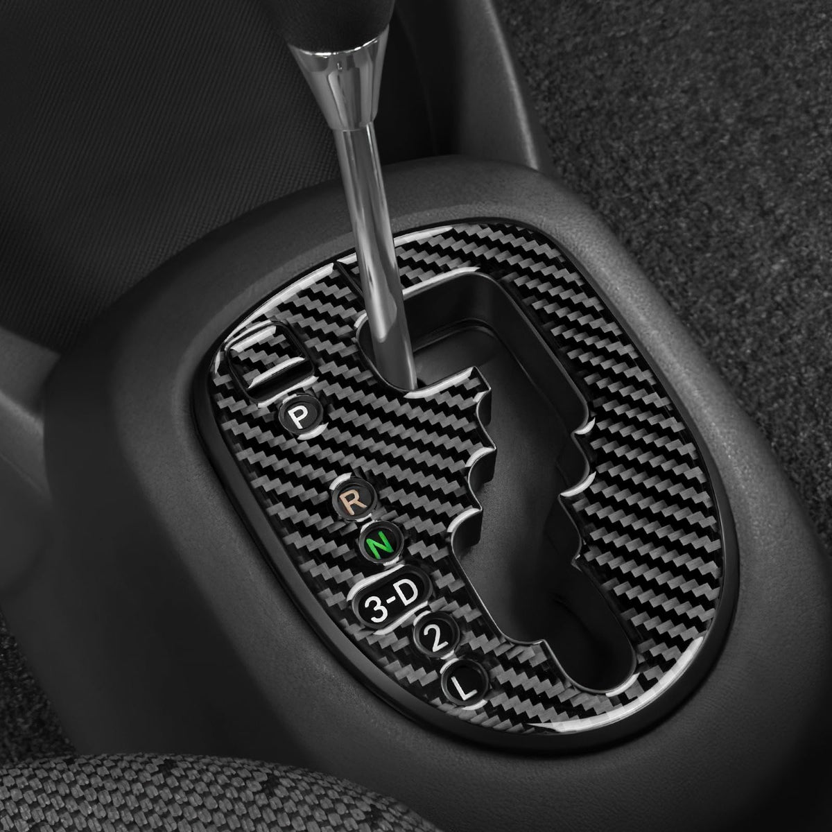 Airspeed Gear Automatic Trim Center Console Shift Real Carbon Fiber Cover for Toyota Yaris (2006-2011) - detail view 5