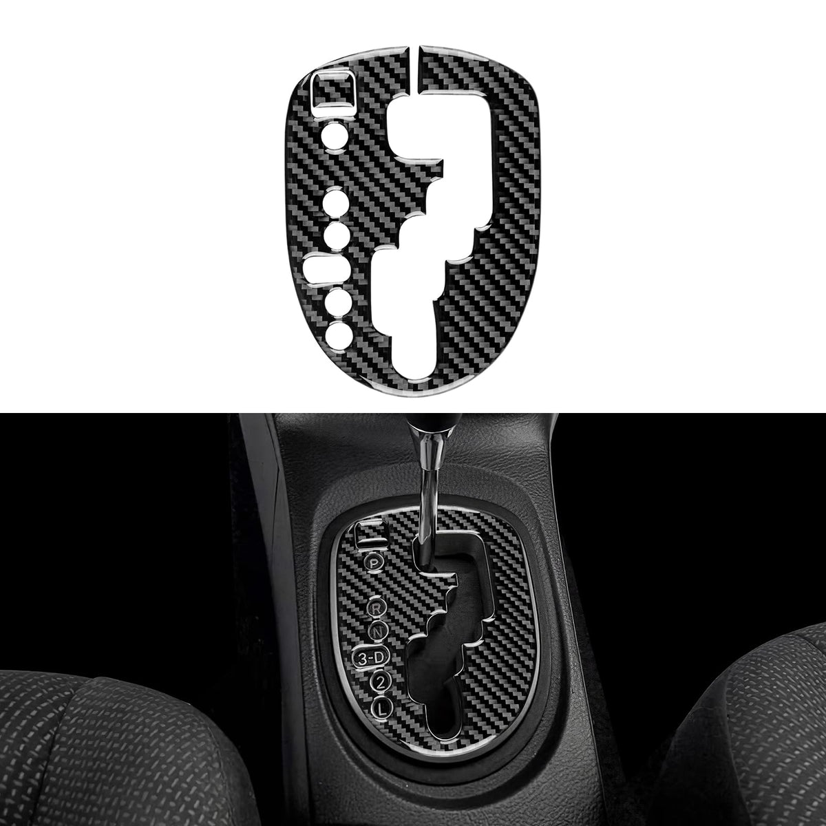 Airspeed Gear Automatic Trim Center Console Shift Real Carbon Fiber Cover for Toyota Yaris (2006-2011) - detail view 9