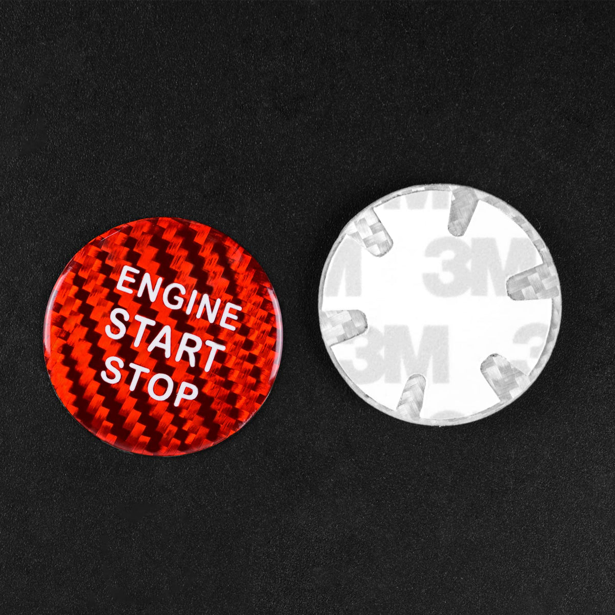 AIRSPEED Carbon Fiber Engine Start/Stop Button Cover Sticker for Lexus IS, ES, GS, NX, RX and LX Models - detail view 3