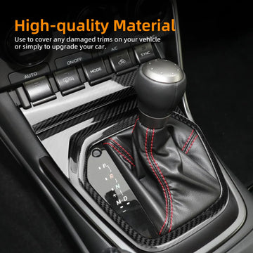 AIRSPEED for Toyota 86 GR86 / Subaru BRZ 2021-2025 Accessory Hard Carbon Fibre Interior Trim Car Center Control Gear Panel Cover Self-adhesive Decal Cool Auto Parts RHD