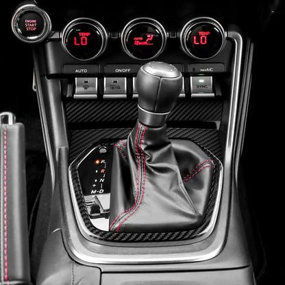 AIRSPEED for Toyota 86 GR86 / Subaru BRZ 2021-2025 Accessory Hard Carbon Fibre Interior Trim Car Center Control Gear Panel Cover Self-adhesive Decal Cool Auto Parts RHD