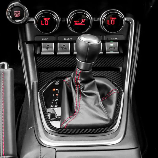 AIRSPEED for Toyota 86 GR86 / Subaru BRZ 2021-2025 Accessory Hard Carbon Fibre Interior Trim Car Center Control Gear Panel Cover Self-adhesive Decal Cool Auto Parts RHD