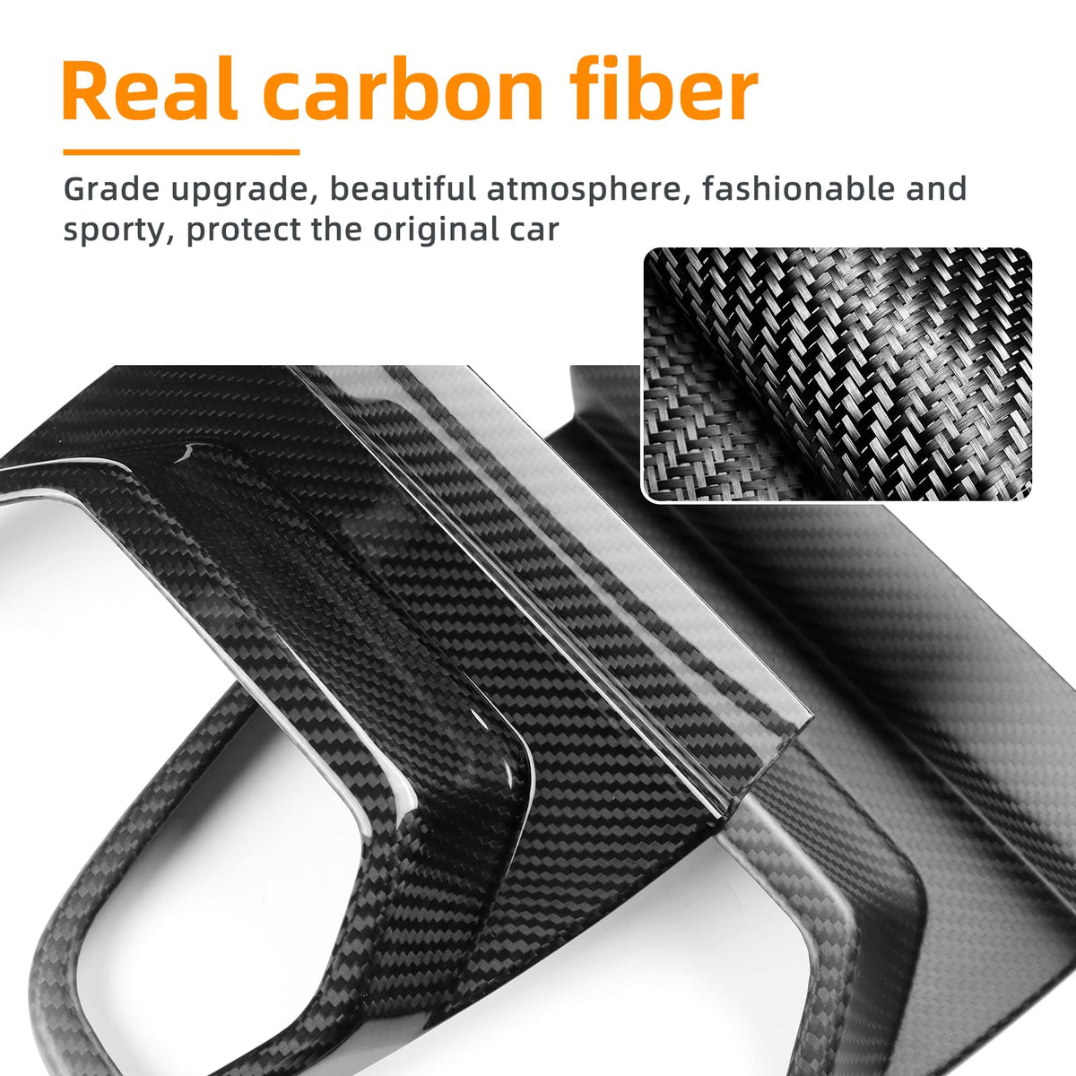 AIRSPEED for Toyota 86 GR86 / Subaru BRZ 2021-2025 Accessory Hard Carbon Fibre Interior Trim Car Center Control Gear Panel Cover Self-adhesive Decal Cool Auto Parts RHD