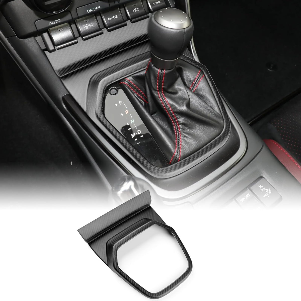 AIRSPEED for Toyota 86 GR86 / Subaru BRZ 2021-2025 Accessory Hard Carbon Fibre Interior Trim Car Center Control Gear Panel Cover Self-adhesive Decal Cool Auto Parts RHD
