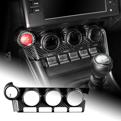 AIRSPEED Hard Carbon Fiber for Toyota GR86 Subaru BRZ 2021 2022 2023 2024 2025 Car Center Console Interior Trim Accessories, Black