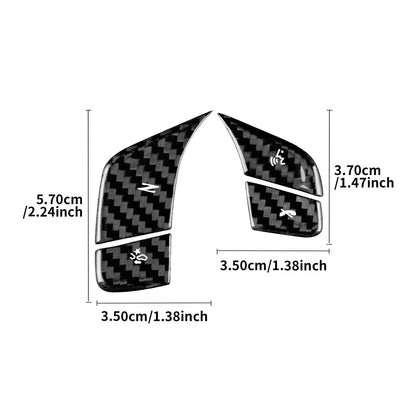 AIRSPEED for Chevrolet Corvette C8 2024 2025 Accessories Carbon Fibre Interior Trim Car Steering Wheel Voice Control Buttons Cover Decoration Self-Adhesive Decal Cool Auto Parts RHD