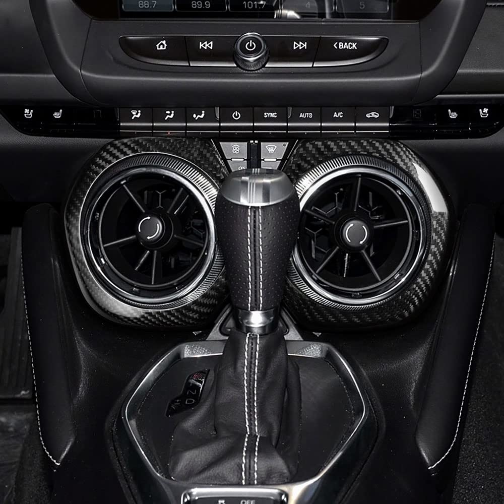 AIRSPEED for Camaro Center Console Cover Carbon Fiber Interior Trim for Chevrolet Camaro 2016-2022