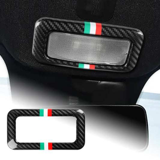 AIRSPEED Real Hard Carbon Fiber Interior Reading Light Cover for FIAT 500 Abarth 595 695 2016–2024
