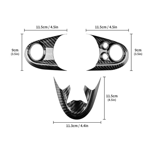 AIRSPEED Calcomanías de fibra de carbono para botón de volante de coche para Mini Cooper Clubman F54 F55 F56 F60 Countryman Cabrio F57 Accesorios, versión de lujo