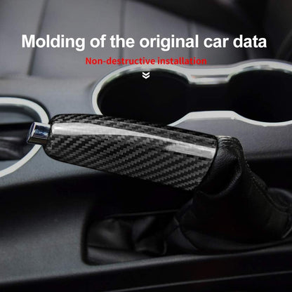 AIRSPEED Carbon Fiber Car Handbrake Cover Parking Grip Handle Lever Sleeve Protector Case for Ford Mustang 2015-2019 Accessories