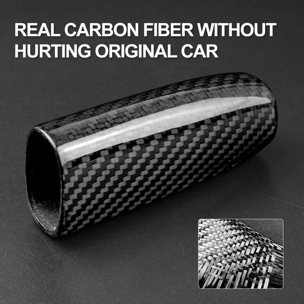 AIRSPEED Carbon Fiber Car Handbrake Cover Parking Grip Handle Lever Sleeve Protector Case for Ford Mustang 2015-2019 Accessories
