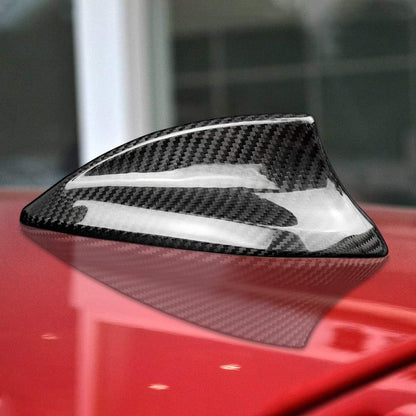 AIRSPEED Carbon Fiber Car Shark Fin Antenna Cover Antenna Toppers Sticker for BMW F20 F21 F52 F45 F46 F31 F34 GT G31 G32 GT F48 F49 F39 G01 G08 G02 F15 F85 G05 F16 F86 G07 Exterior Accessories, Black