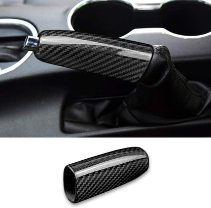 AIRSPEED Carbon Fiber Car Handbrake Cover Parking Grip Handle Lever Sleeve Protector Case for Ford Mustang 2015-2019 Accessories