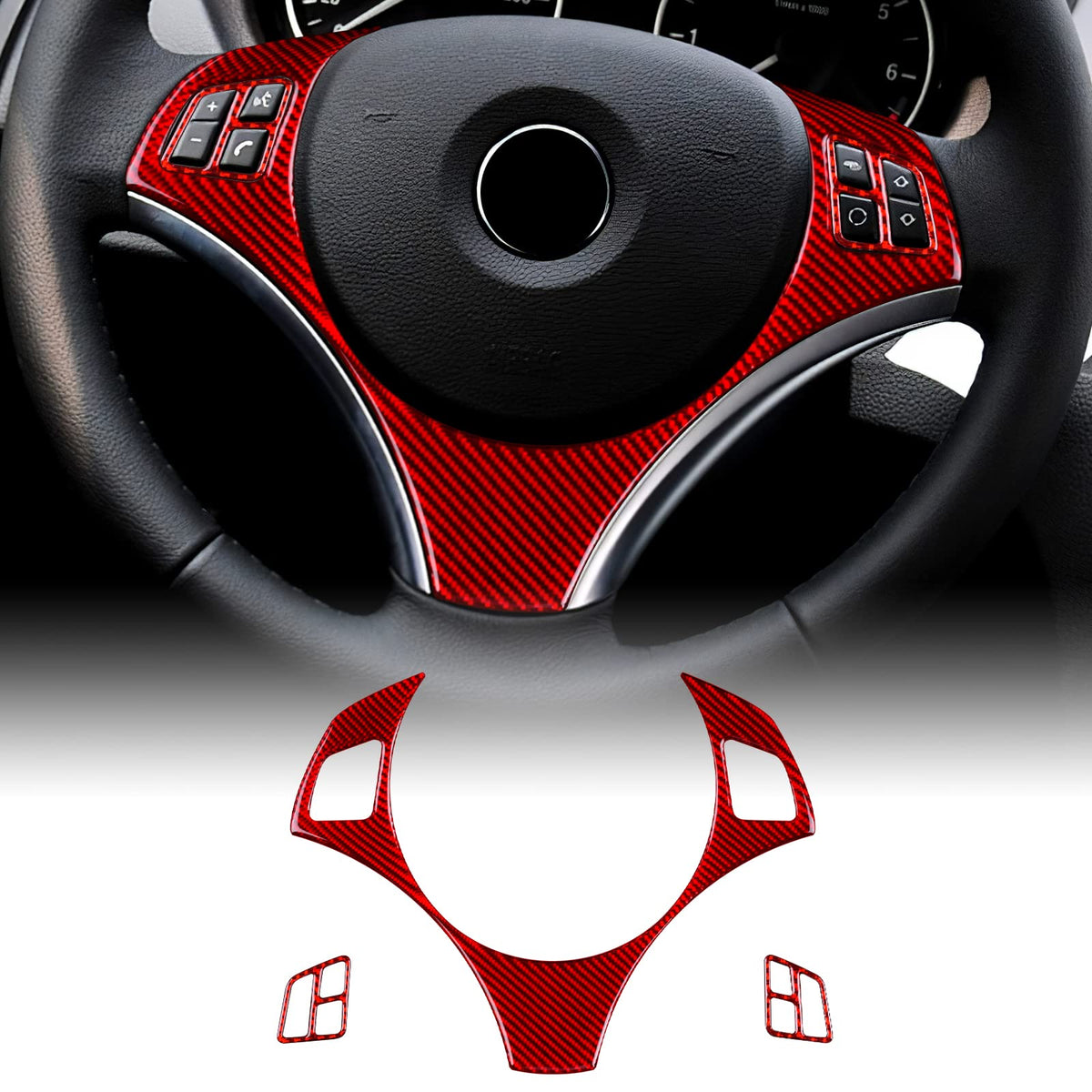 AIRSPEED for BMW E82 E88 2008-2013 Center Console Steering Wheel Button & Chin Trim Kit Carbon Fiber Interior Trim - detail view 8