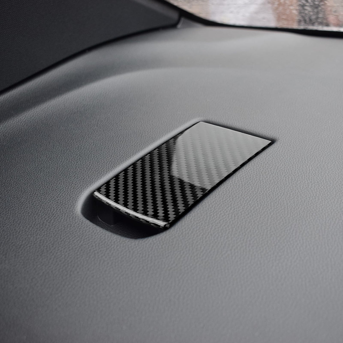 AIRSPEED Hard Carbon Fiber Rear Child Seat Hook Plate Cover Sticker for 2022-2023 Subaru WRX (RHD) - product view