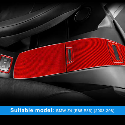 Airspeed Carbon Fiber Car Rear Center Console Storage Box Cover Decoration Side Stripe Sticker Interior Compatible with BMW E85 E86 Z4 2003-2008 Accessories - product view