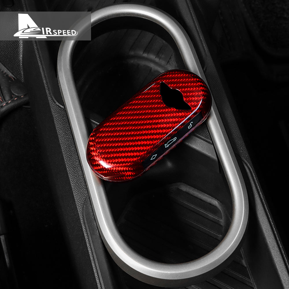24-25MINI J01 J05 U25 F65 F66 F67 Key Case - Red Hard Carbon Fiber