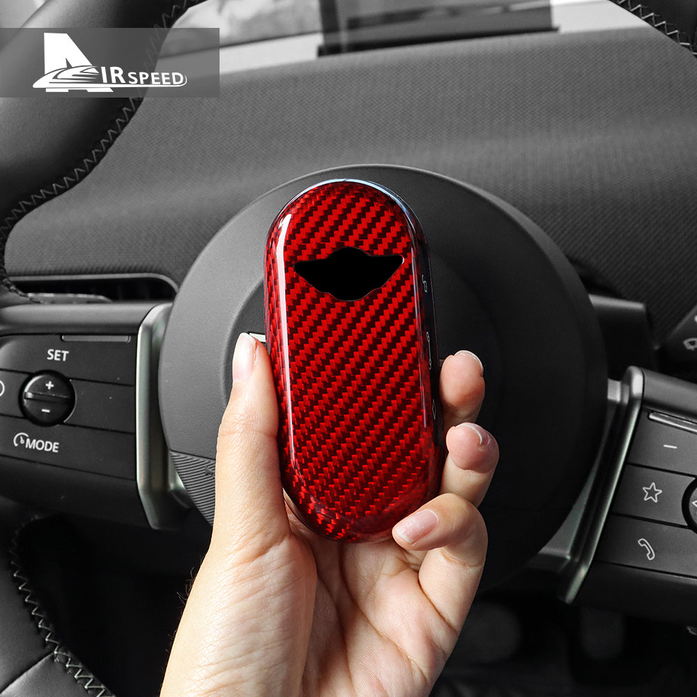 24-25MINI J01 J05 U25 F65 F66 F67 Key Case - Red Hard Carbon Fiber