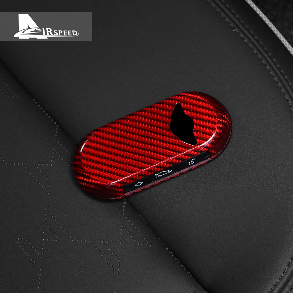 24-25MINI J01 J05 U25 F65 F66 F67 Key Case - Red Hard Carbon Fiber