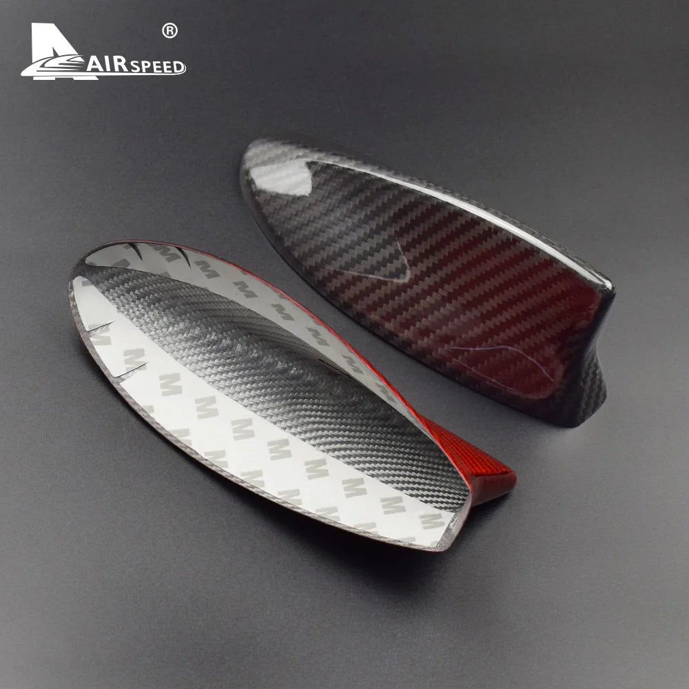 AIRSPEED for Lexus LS ES LX NX IS CT RC UX LM RX Accessories Carbon Fiber Car Roof Shark Fin Antenna Cover Aerials Decoration