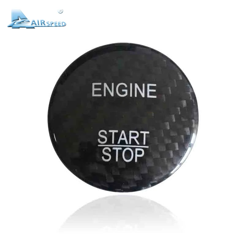 Real Hard Carbon Fiber Car Engine Start Button Trim Cover For Mercedes Benz C Class W205 W176 W246 C117 GLC X253 AMG ML GLE - detail view 6