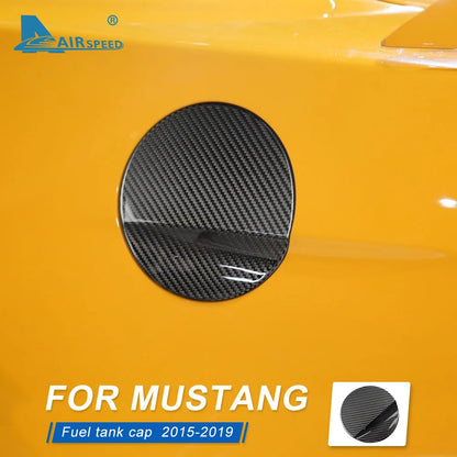 Real Hard Carbon Fiber for Ford Mustang 2015 2016 2017 2018 2019 2020 2021 2022 Accessories Sticker Car Tank Cap Fuel Tank Cover - product view