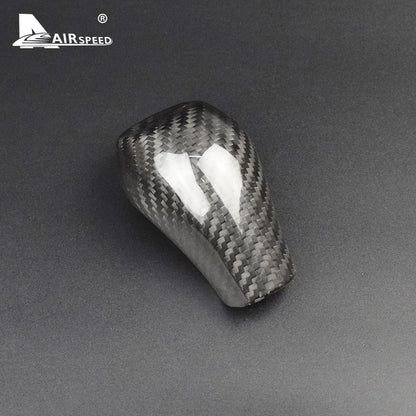 Real Hard Carbon Fiber For Camaro 2016 2017 2018 2019 2020 2021 2022 2023 2024 Gear Head Shift Knob Cover Sticker Accessories