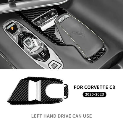Real Hard Carbon Fiber Sticker For Chevrolet Corvette C8 2020 2021 2022 2023 Center Control Button Panel Interior Accessories