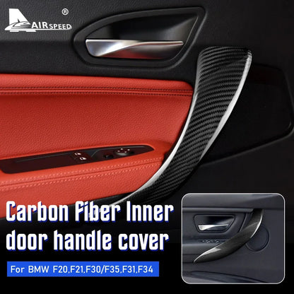 Dry Carbon Fiber For BMW 1 3 Series F20 F21 F30 F31 F34 F35 F36 Car Door Pull Handle Protective Cover Trim Interior Accessories