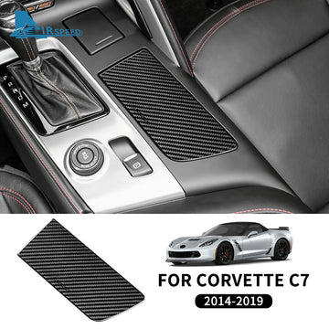 Real Hard Carbon Fiber Sticker For Chevrolet Corvette C7 2014 2015 2016 2017 2018 2019 LHD Car Cup Panel Interior Accessories