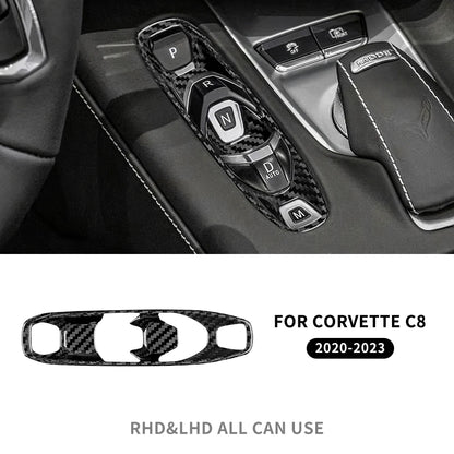 Real Hard Carbon Fiber Sticker For Chevrolet Corvette C8 2020 2021 2022 2023 Front Reading Lamp Frame Interior Accessories