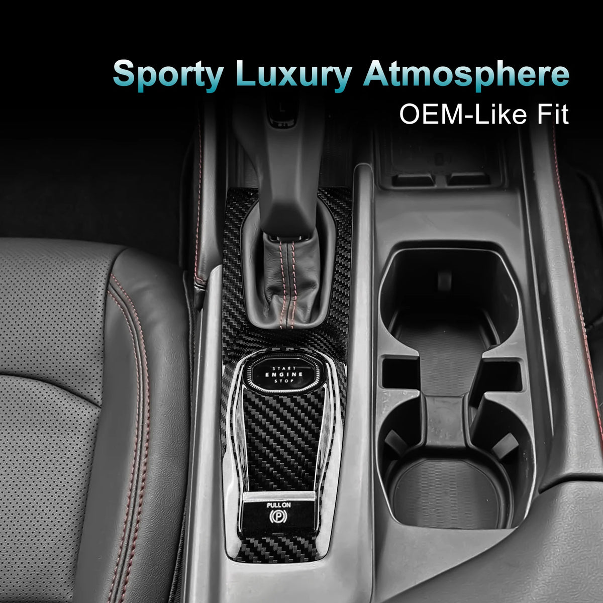 Sticker For Dodge Charger 2024 2025 2026 2027 Real Hard Dry Carbon Fiber Car Gear Shift Frame Panel Interior Accessories