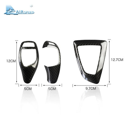 Real Carbon Fiber for BMW F30 F10 F15 F07 F20 F21 F22 F32 F34 F35 5GT Car Gear Shift Panel Frame Gear Knob Cover Head Trim